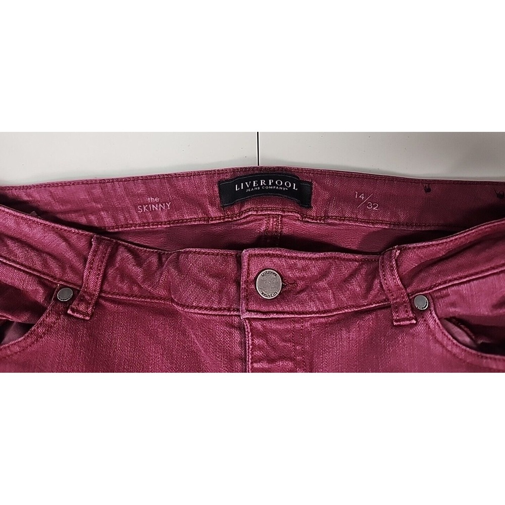 Liverpool Skinny Womens 14/32 Jeans High Rise Burnt Red Style XM2129LQY Stretch - Picture 7 of 9